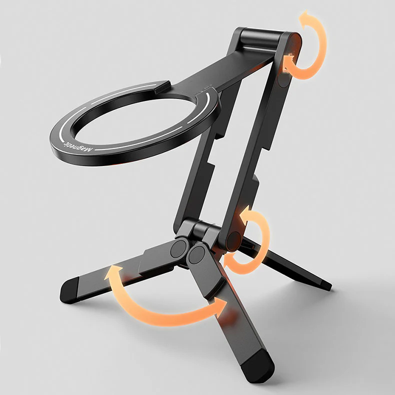 ChubbyGrip TriFold - Multi-Angle Adjustable, Foldable Aluminum Alloy Magnetic Triangle Stand - Image 5