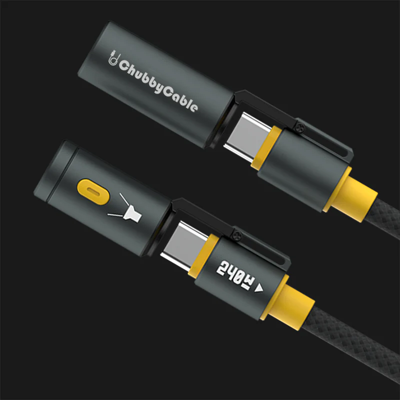 ChubbyWild 240W Rugged Charging Cable - Coil Ignite & Emergency Light, Outdoor Power Pro - Image 3