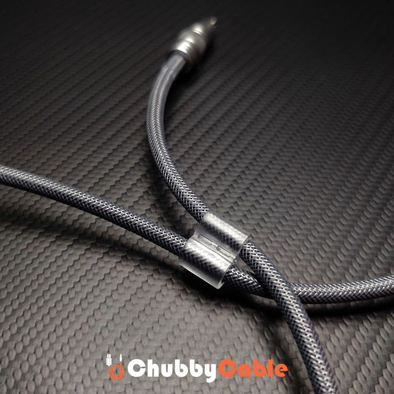 "Color-Blocked Chubby" 2-In-1 90° Elbow Spring Silicone Braided Cable - Image 4