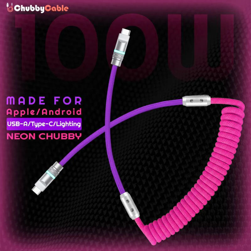 "Neon Chubby" New Spring Charge Cable