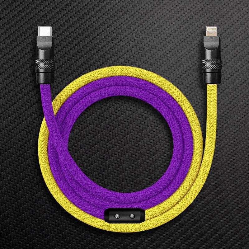 "ColorWeave Chubby" Vibrant Dual-Tone 240W Fast Charge Cable - More Colors - Image 12