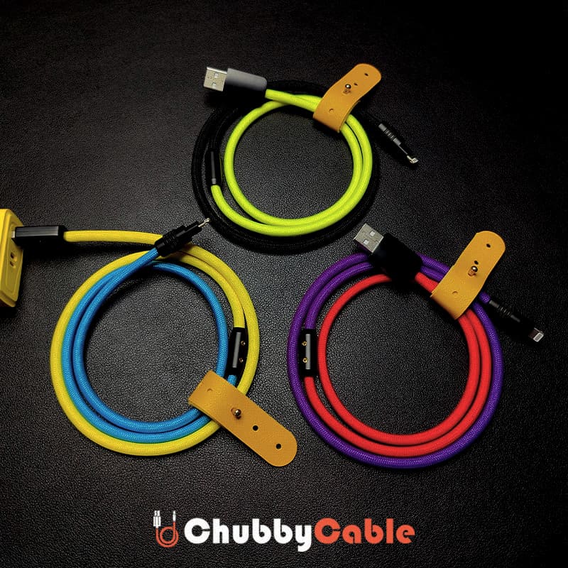 "ColorWeave Chubby" Vibrant Dual-Tone 240W Fast Charge Cable - More Colors - Image 2