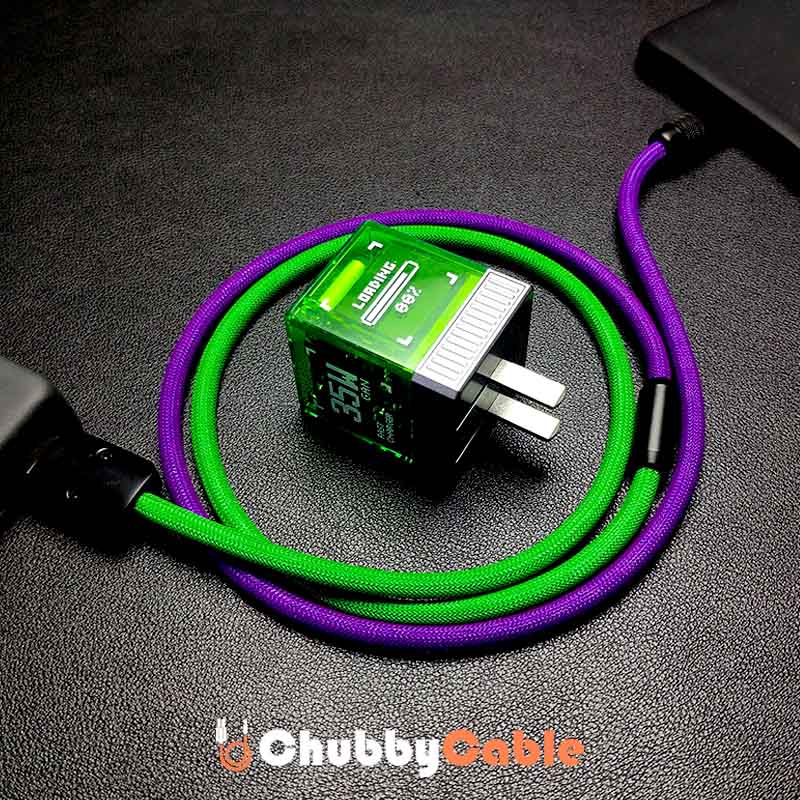 "ColorWeave Chubby" Vibrant Dual-Tone 240W Fast Charge Cable - More Colors - Image 3