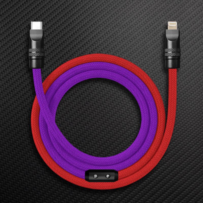 "ColorWeave Chubby" Vibrant Dual-Tone 240W Fast Charge Cable - Image 20