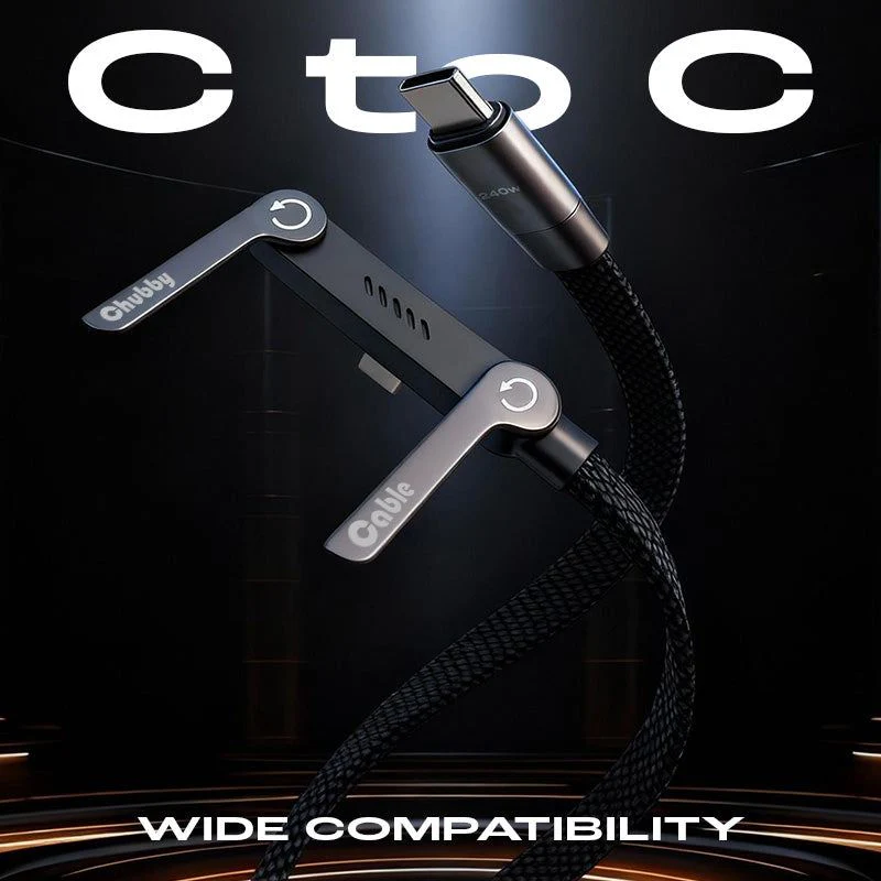 Free 240W Braided Fast Charge Cable with Stand - Image 3