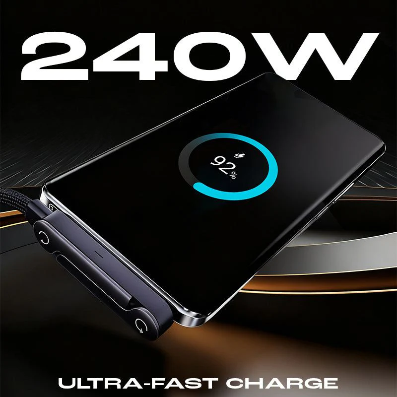 Free 240W Braided Fast Charge Cable with Stand - Image 5