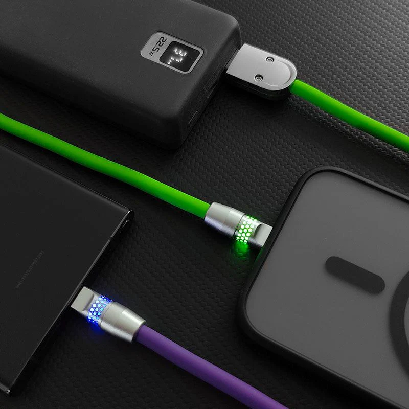 "Smile Chubby" 100W Fast Charge Cable With RGB Glow - Image 3