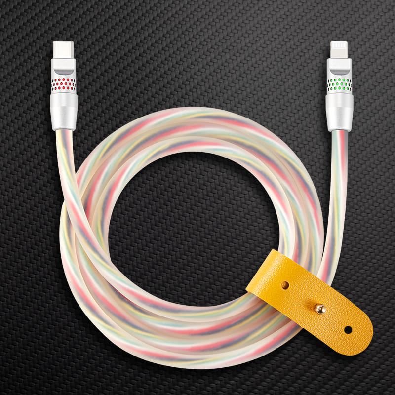 "Smile Chubby" 100W Fast Charge Cable With RGB Glow - Image 36