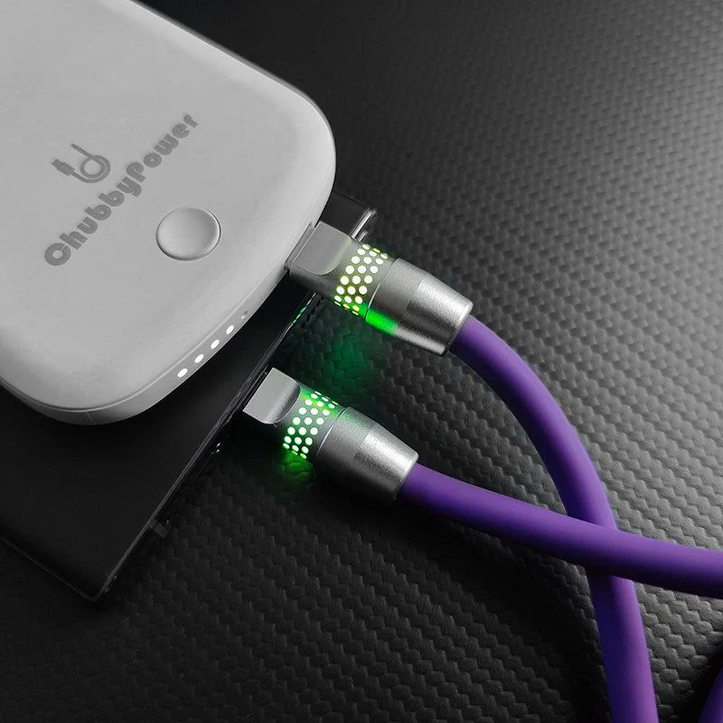 "Smile Chubby" 100W Fast Charge Cable With RGB Glow - Image 4