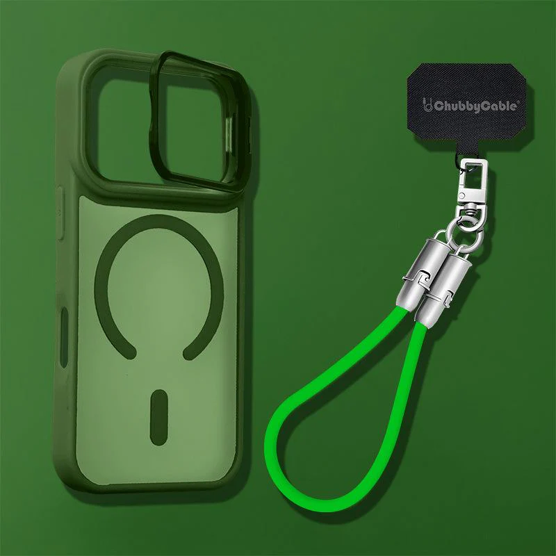 Metal Lens Bracket Phone Case For iPhone & Chubbycable Crossbody Strap Cable Combo - Image 10