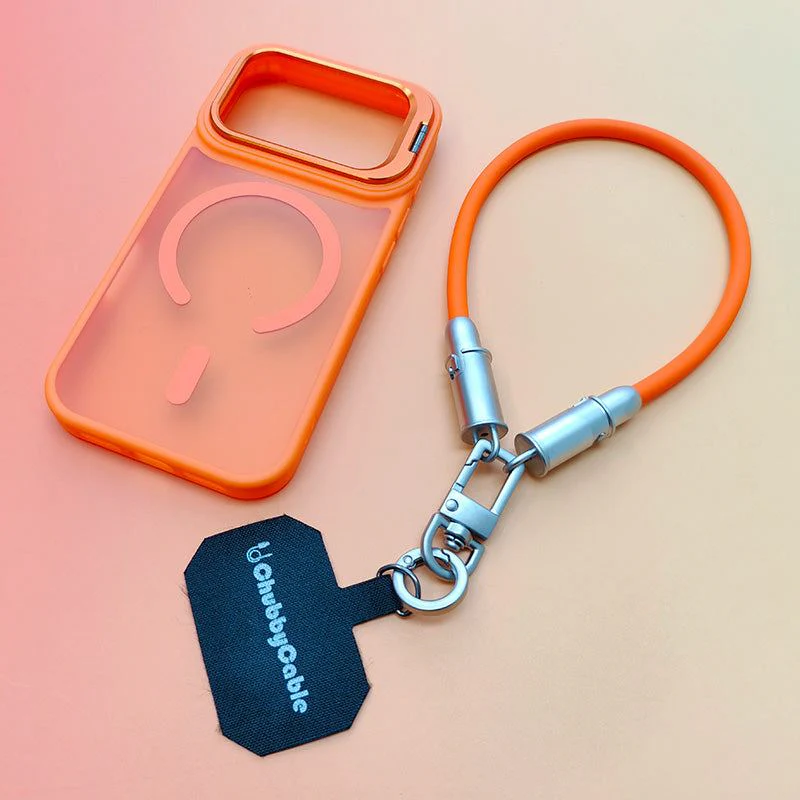 Metal Lens Bracket Phone Case For iPhone & Chubbycable Crossbody Strap Cable Combo - Image 3