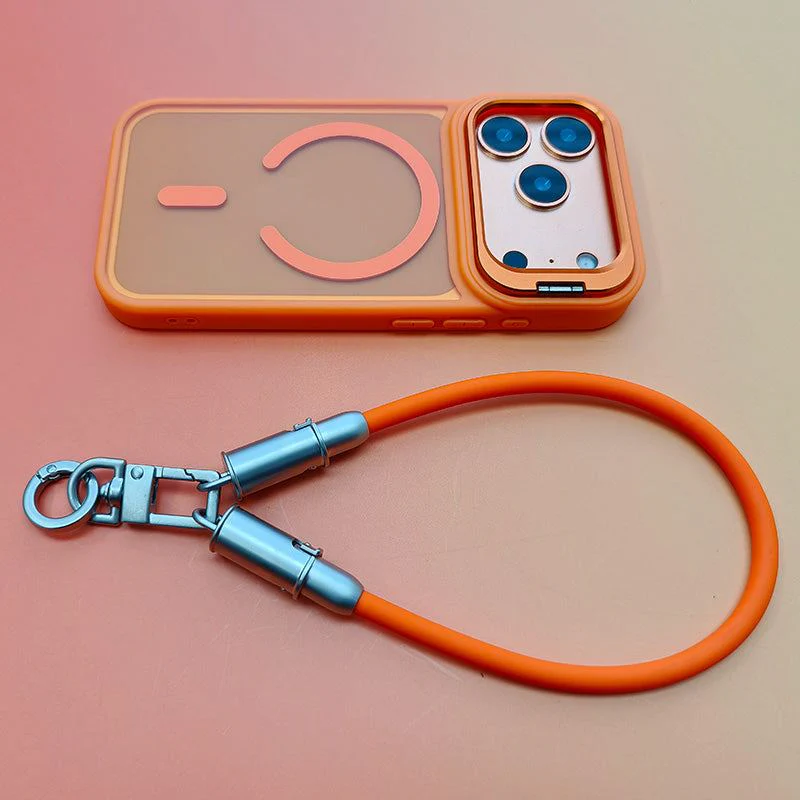 Metal Lens Bracket Phone Case For iPhone & Chubbycable Crossbody Strap Cable Combo - Image 6
