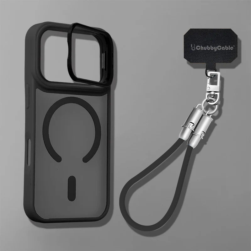 Metal Lens Bracket Phone Case For iPhone & Chubbycable Crossbody Strap Cable Combo - Image 8