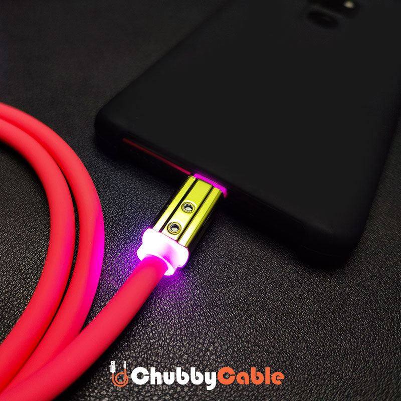 "Neon Chubby" Fast Charge Cable With Gold-plated Design - Image 4