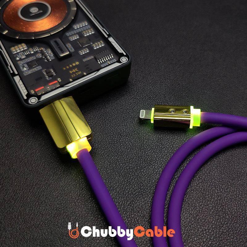 "Neon Chubby" Fast Charge Cable With Gold-plated Design - Image 5