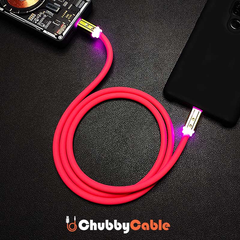 "Neon Chubby" Fast Charge Cable With Gold-plated Design - Image 6