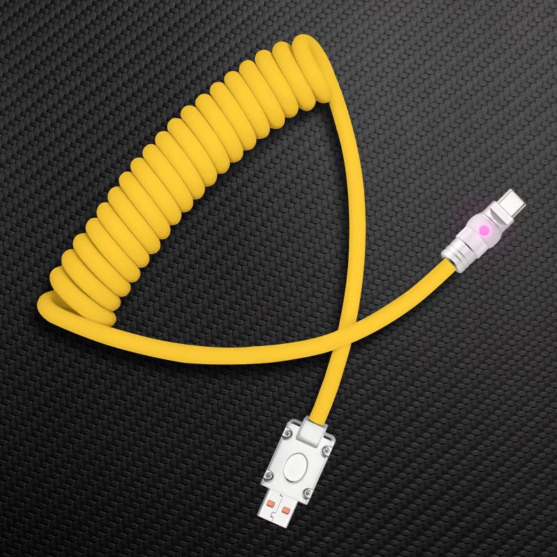 "Neon Chubby" Neon Glow Fast Charge Spring Cable with Gradient Illumination - Image 13