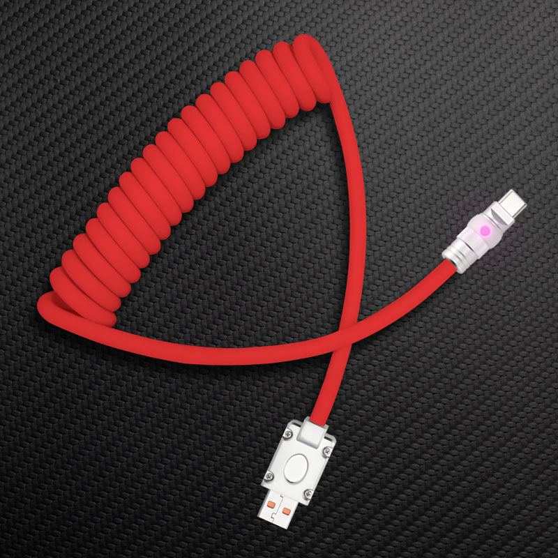 "Neon Chubby" Neon Glow Fast Charge Spring Cable with Gradient Illumination - Image 17