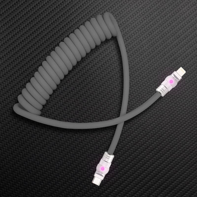 "Neon Chubby" Neon Glow Fast Charge Spring Cable with Gradient Illumination - Image 20