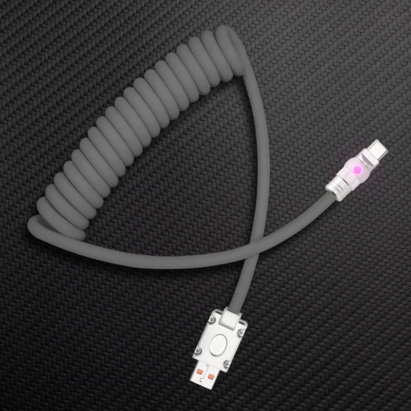 "Neon Chubby" Neon Glow Fast Charge Spring Cable with Gradient Illumination - Image 21