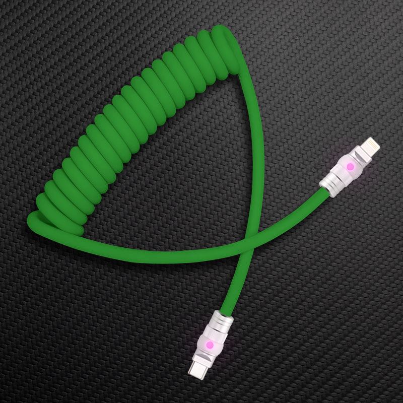 "Neon Chubby" Neon Glow Fast Charge Spring Cable with Gradient Illumination - Image 23