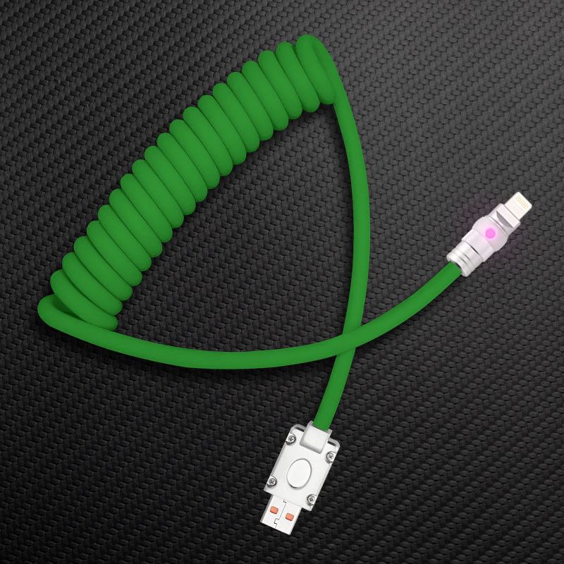 "Neon Chubby" Neon Glow Fast Charge Spring Cable with Gradient Illumination - Image 26