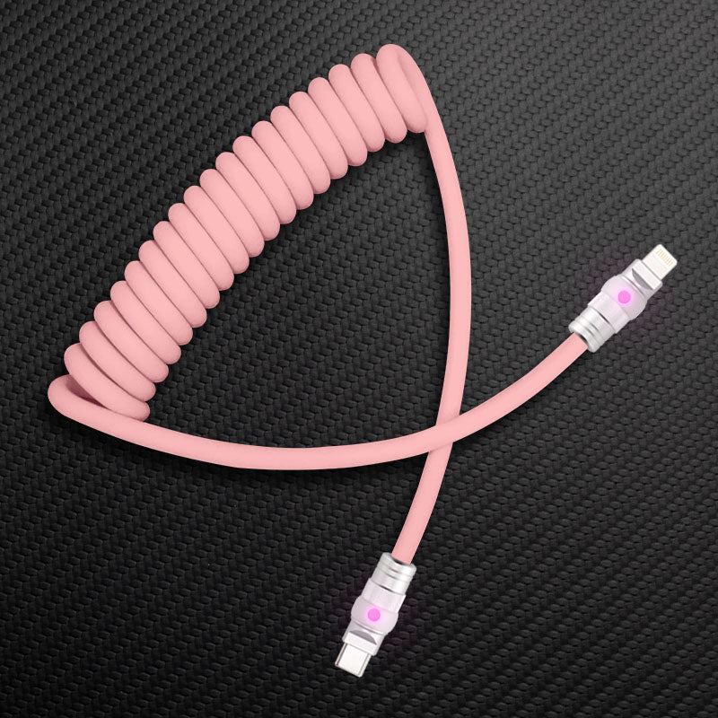 "Neon Chubby" Neon Glow Fast Charge Spring Cable with Gradient Illumination - Image 28