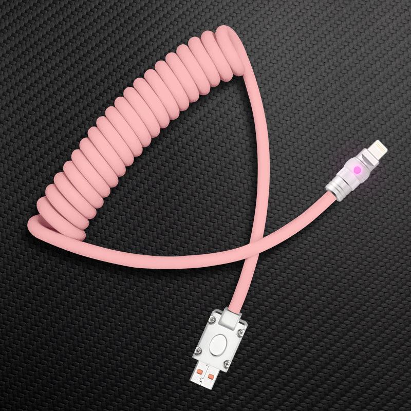 "Neon Chubby" Neon Glow Fast Charge Spring Cable with Gradient Illumination - Image 30