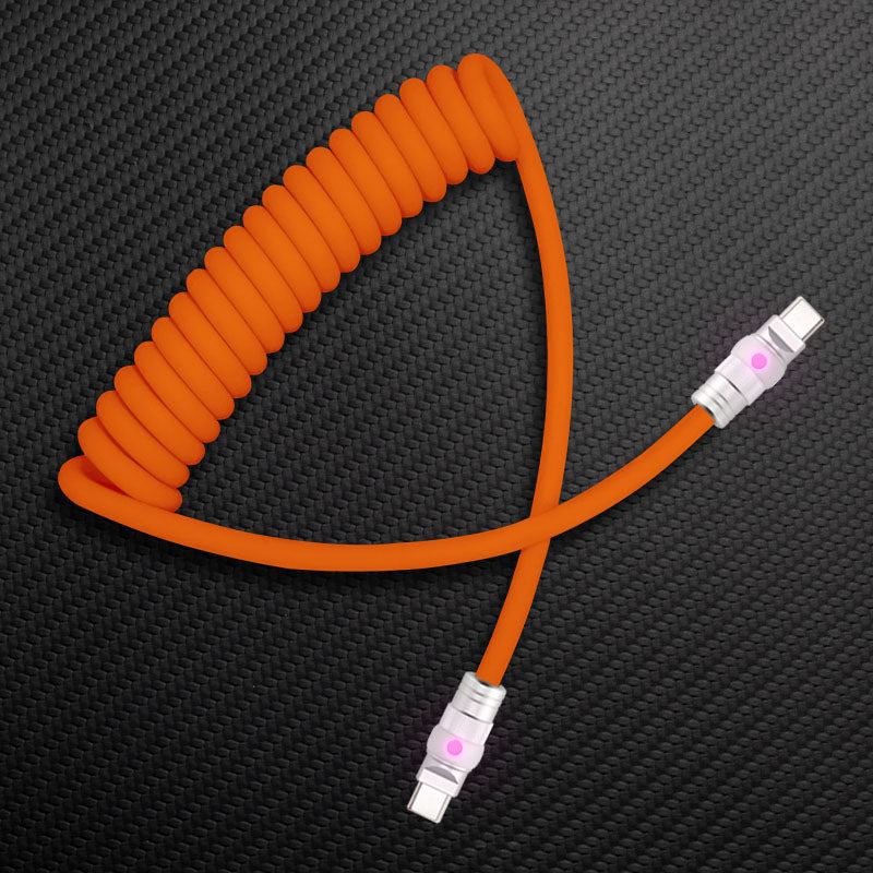 "Neon Chubby" Neon Glow Fast Charge Spring Cable with Gradient Illumination - Image 31