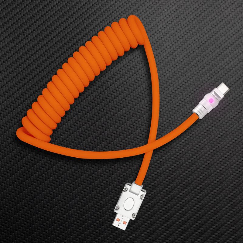 "Neon Chubby" Neon Glow Fast Charge Spring Cable with Gradient Illumination - Image 33