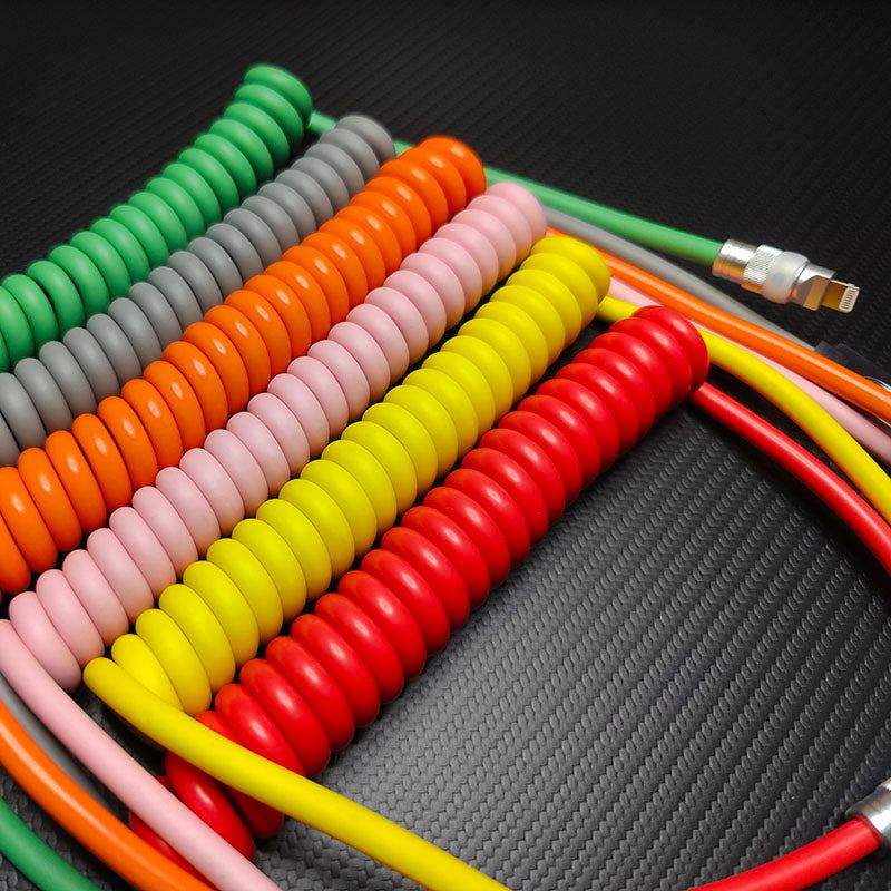 "Neon Chubby" Neon Glow Fast Charge Spring Cable with Gradient Illumination - Image 4