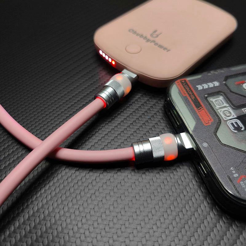 "Neon Chubby" Neon Glow Fast Charge Spring Cable with Gradient Illumination - Image 5