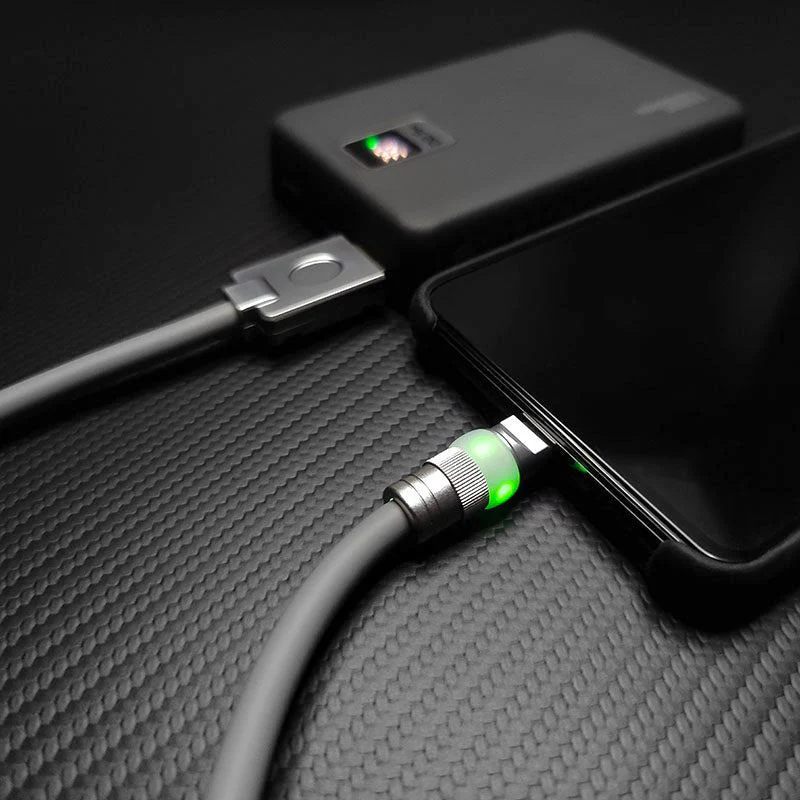 "Neon Chubby" Neon Glow Fast Charge Spring Cable with Gradient Illumination - Image 6