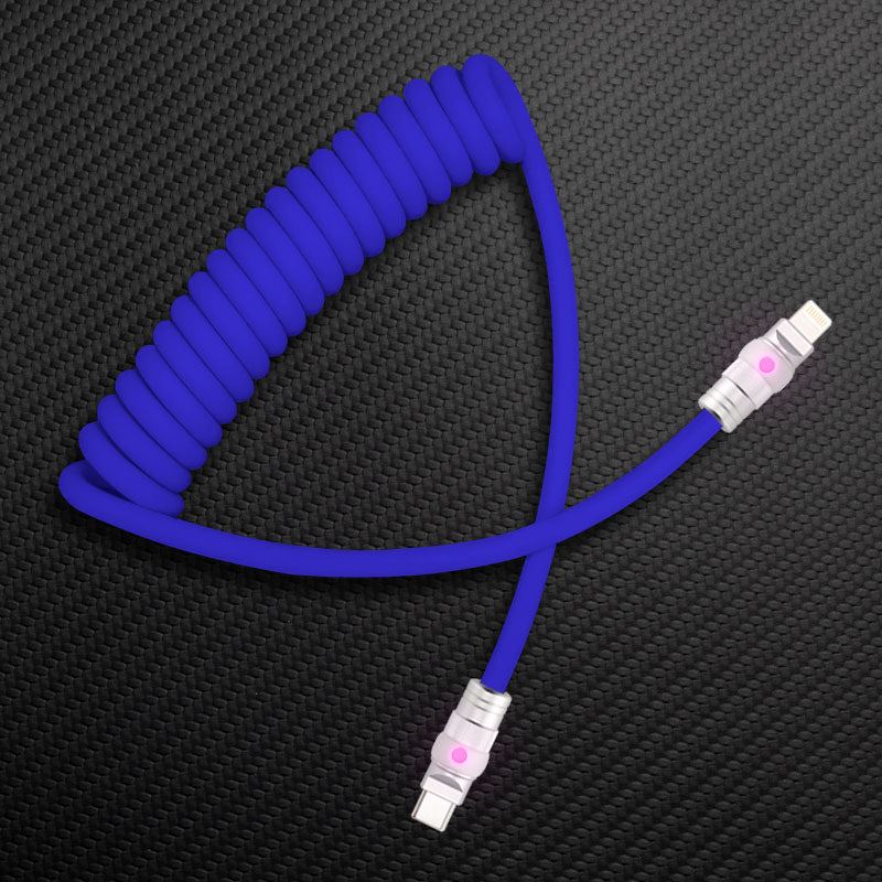 "Neon Chubby" Neon Glow Fast Charge Spring Cable with Gradient Illumination - Image 7