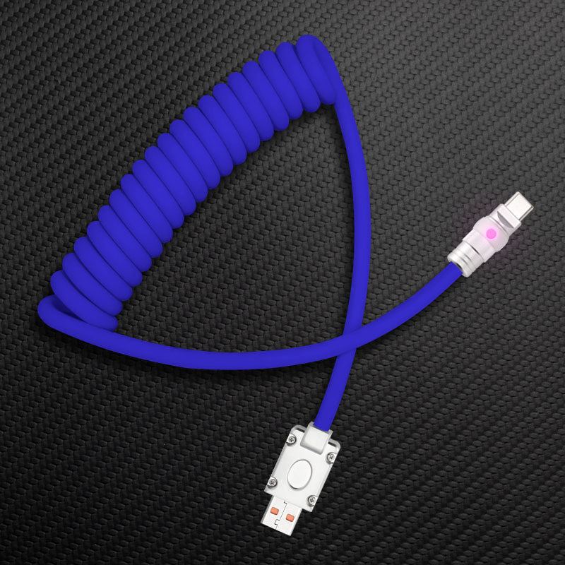 "Neon Chubby" Neon Glow Fast Charge Spring Cable with Gradient Illumination - Image 9