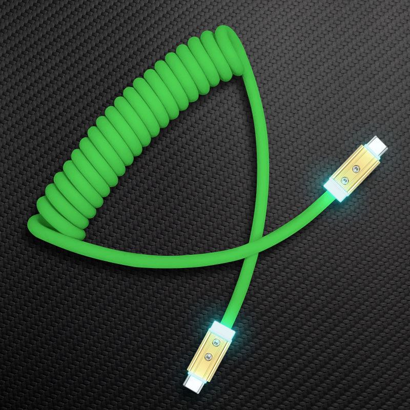 "Neon Chubby" Spring Charge Cable With Gold-plated Design - Image 14
