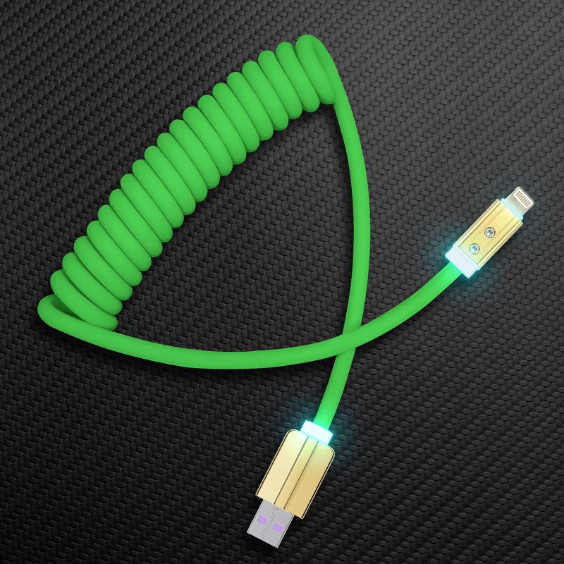 "Neon Chubby" Spring Charge Cable With Gold-plated Design - Image 17