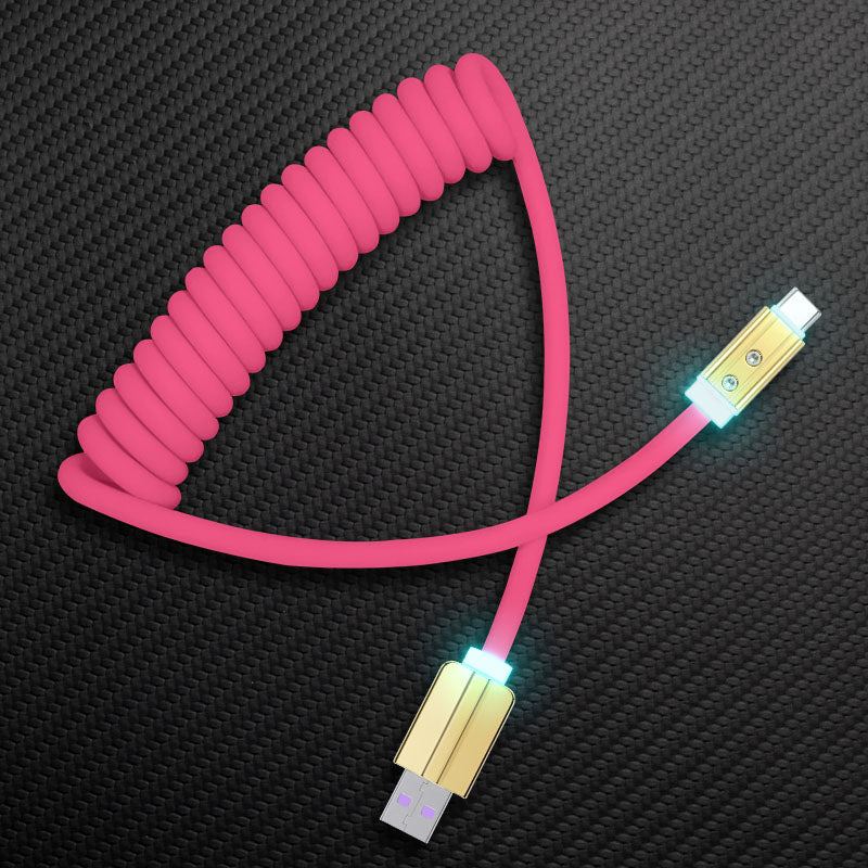 "Neon Chubby" Spring Charge Cable With Gold-plated Design - Image 19