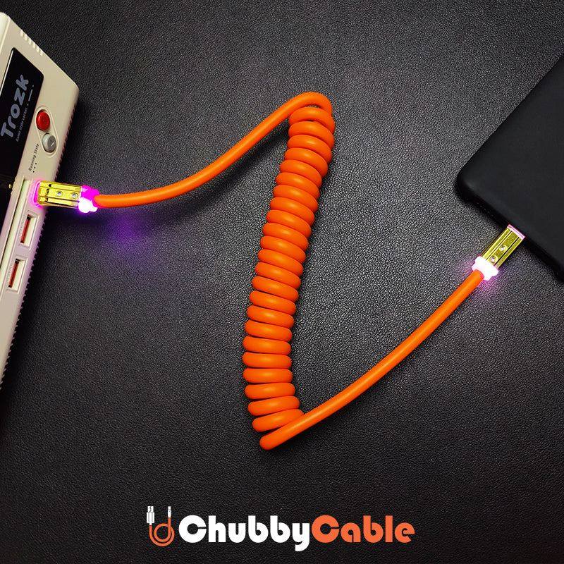 "Neon Chubby" Spring Charge Cable With Gold-plated Design - Image 2