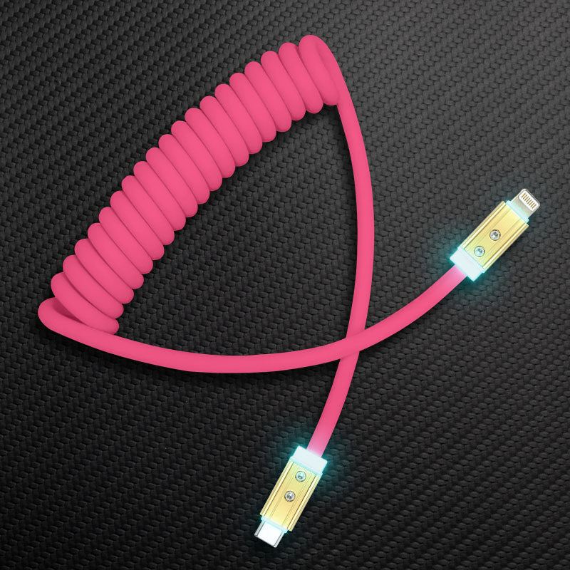 "Neon Chubby" Spring Charge Cable With Gold-plated Design - Image 20