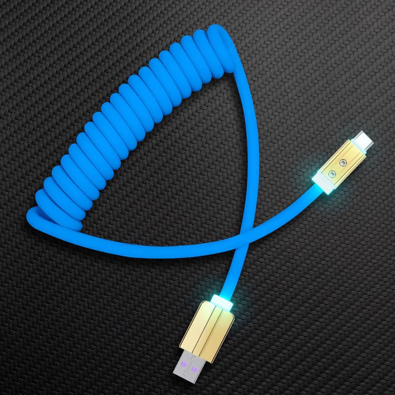 "Neon Chubby" Spring Charge Cable With Gold-plated Design - Image 24