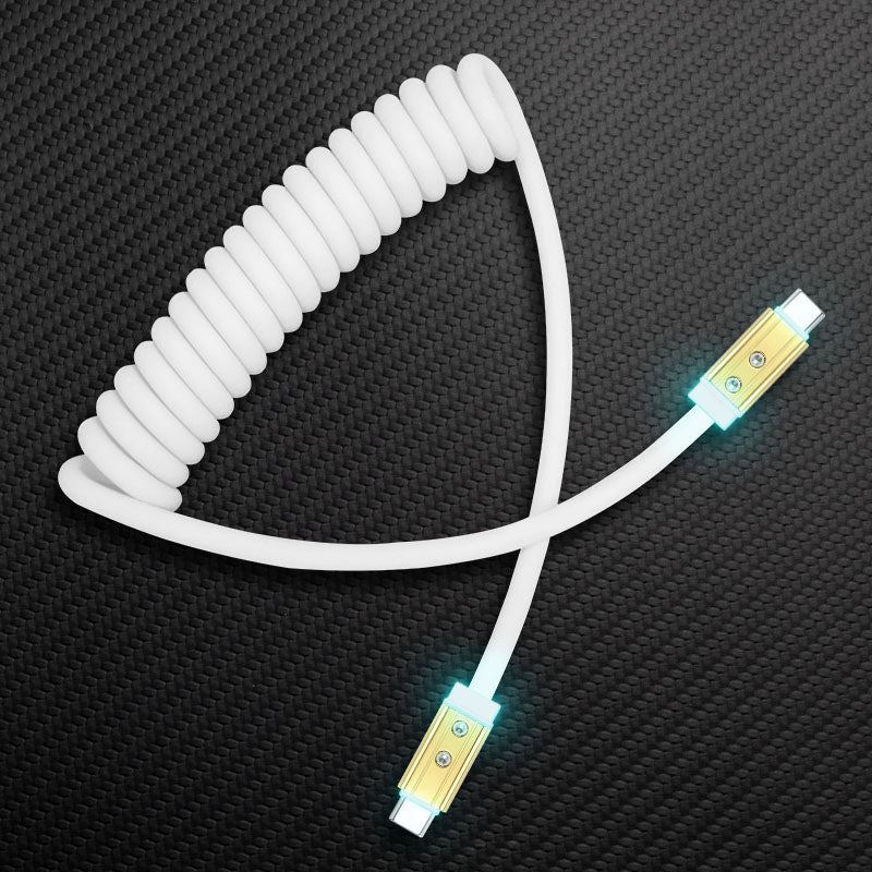 "Neon Chubby" Spring Charge Cable With Gold-plated Design - Image 26