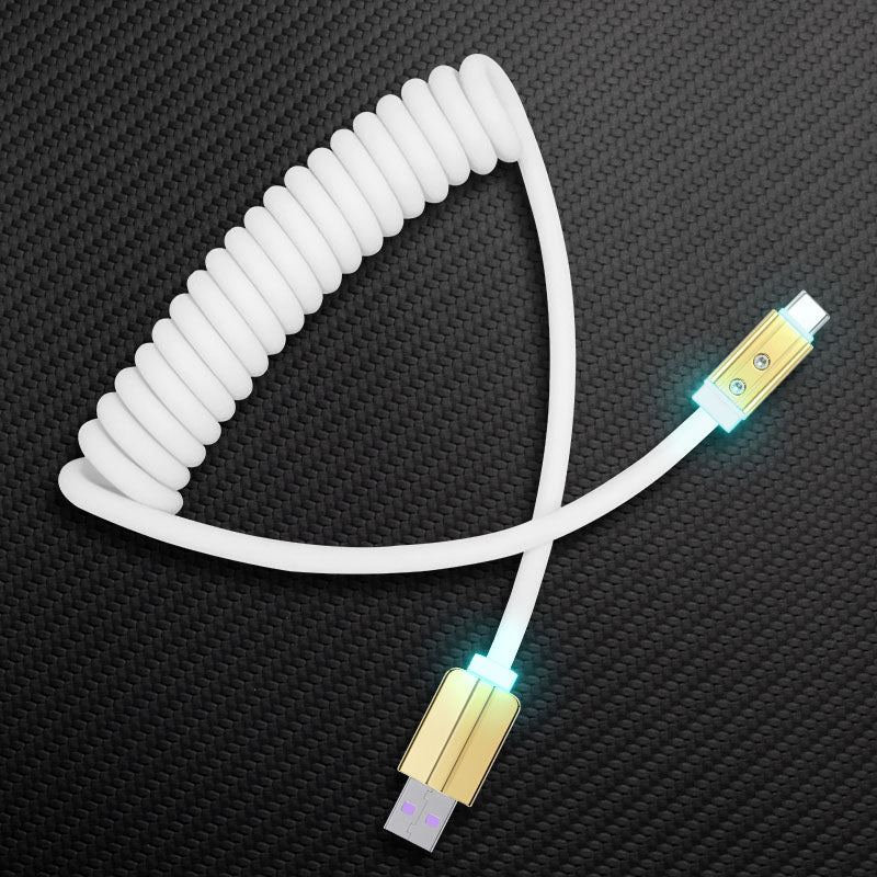 "Neon Chubby" Spring Charge Cable With Gold-plated Design - Image 28