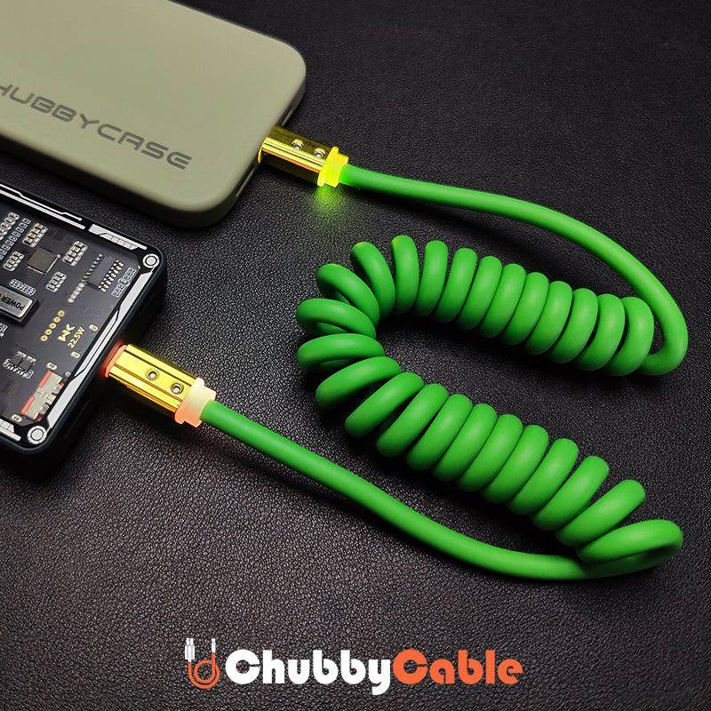 "Neon Chubby" Spring Charge Cable With Gold-plated Design - Image 3