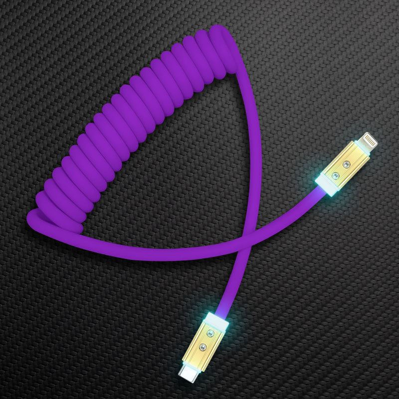 "Neon Chubby" Spring Charge Cable With Gold-plated Design - Image 31