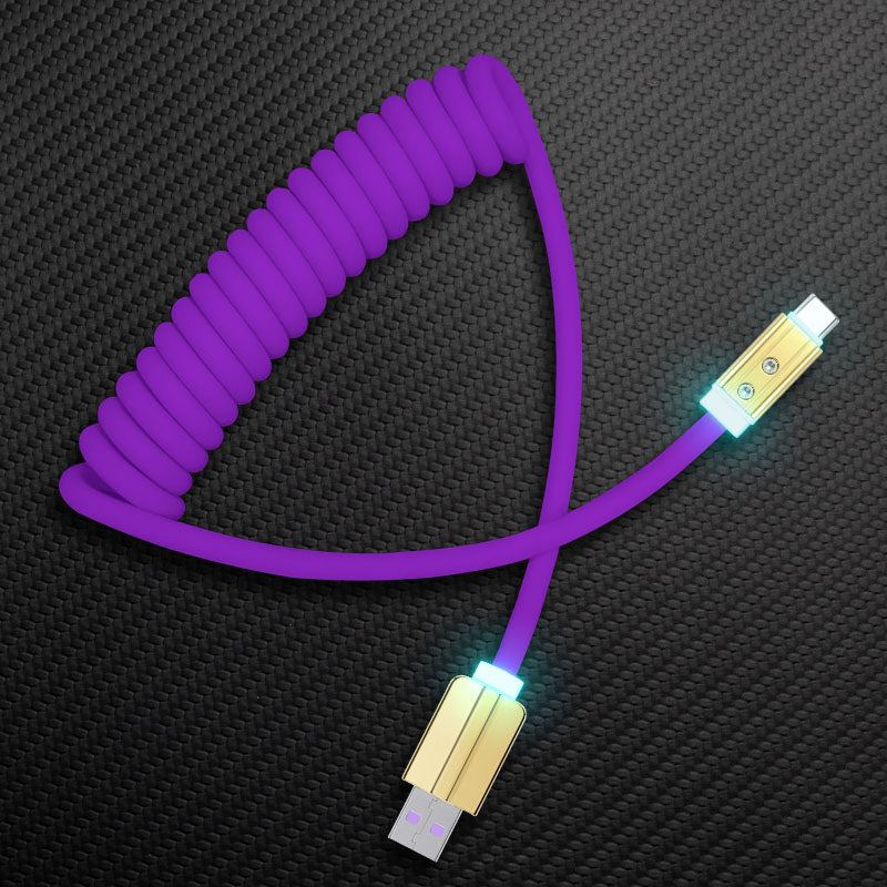 "Neon Chubby" Spring Charge Cable With Gold-plated Design - Image 32