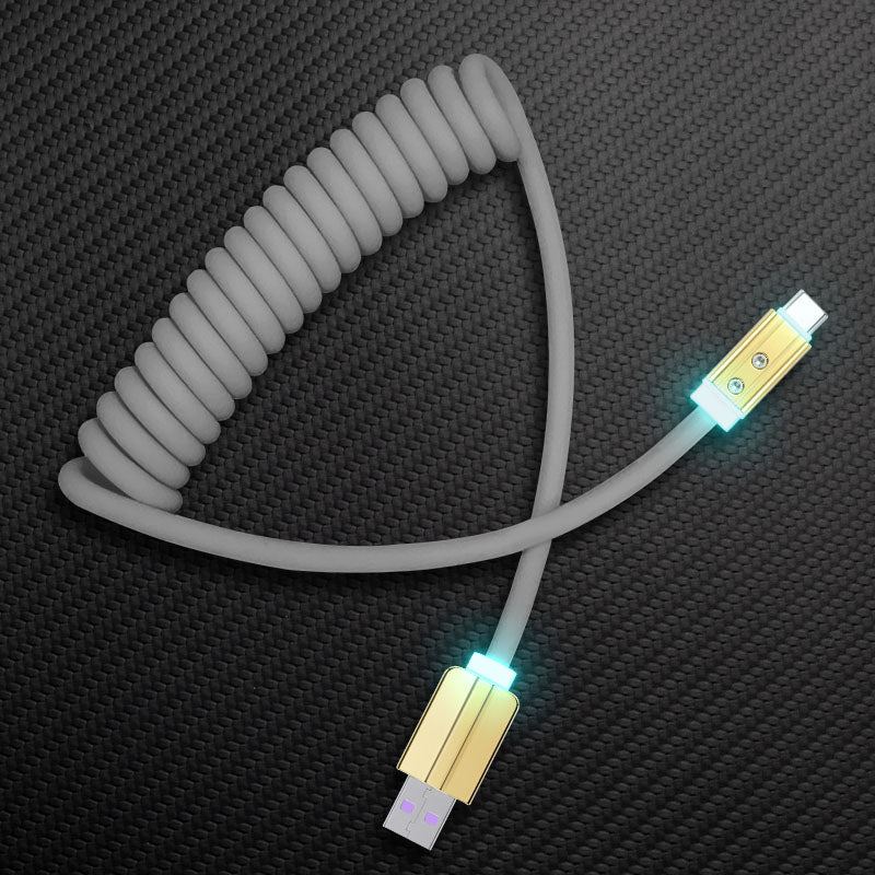 "Neon Chubby" Spring Charge Cable With Gold-plated Design - Image 35