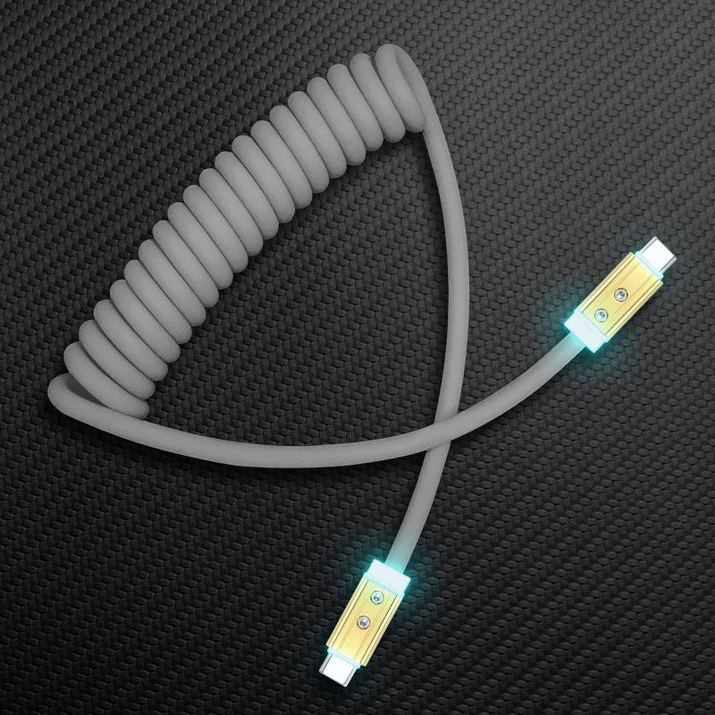 "Neon Chubby" Spring Charge Cable With Gold-plated Design - Image 37