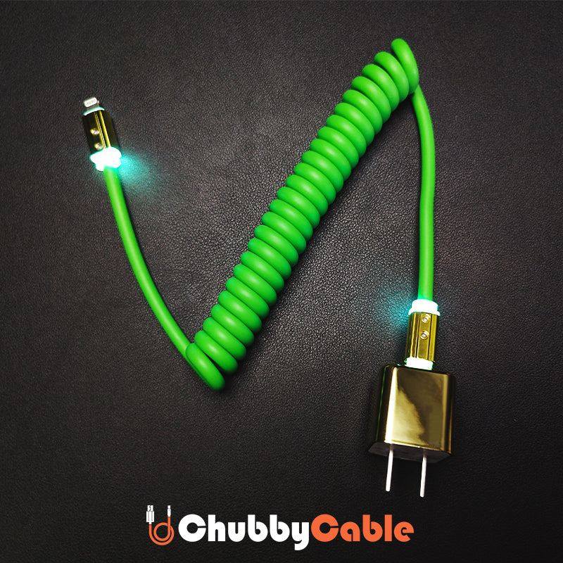 "Neon Chubby" Spring Charge Cable With Gold-plated Design - Image 4
