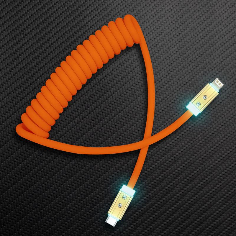 "Neon Chubby" Spring Charge Cable With Gold-plated Design - Image 7